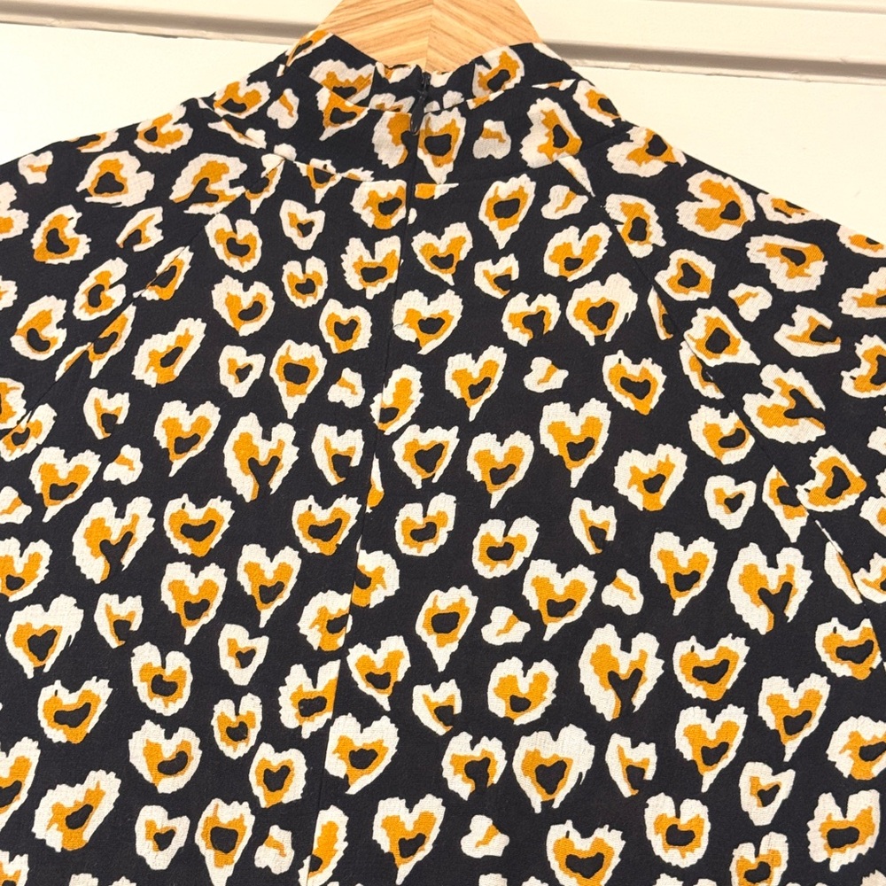 Sandro Abstract Heart Patterned Mini Dress - Picture 7 of 11